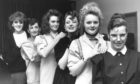 Award-winning hairdressing students at Aberdeen Technical College show off their skills in 1988.