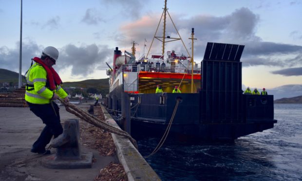 The seasonal Campbeltown-Ardrossan ferry.