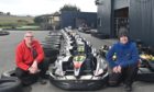 Walter Anderson and owner Andrew Smart at Elgin Kart Racing.
