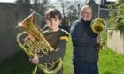 Current Moray Concert Brass member Joshua Toonen and founder Glenn Munro.