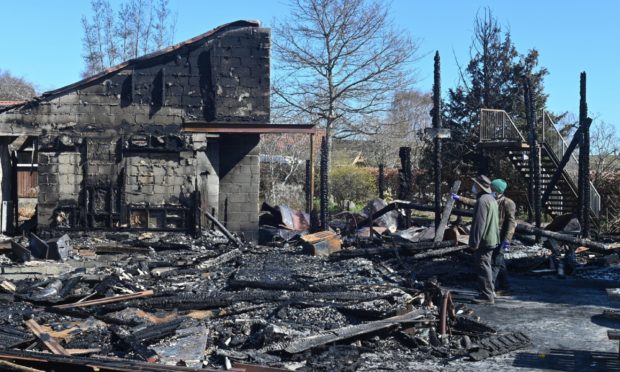 The fires destroyed the community centre and main sanctuary buildings at the Findhorn Foundation.