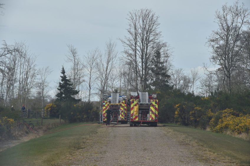 Fire at Forres, near industrial estate.
Jason Hedges.
19/04/21.