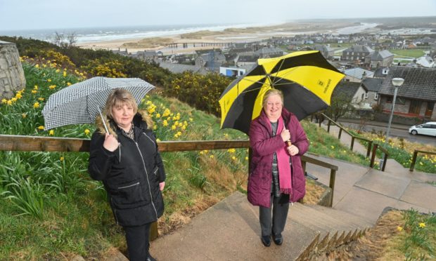 Lossiemouth Community Development Trust's vice-chairwoman Donna Milne and development officer Fiona Birse.