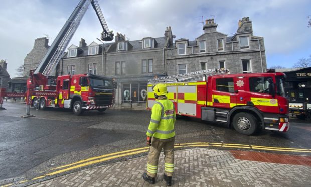 Firefighters were called to make sure no further masonry would fall to the ground in Rosemount Place