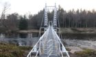 The turnstile at the Cambus O'May suspension bridge poses problems for those with limited mobility and others.

Picture by Paul Glendell     01/04/2021