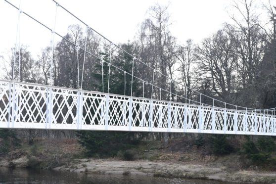 The Cambus O'May bridge has finally reopened, five years after it was damaged by Storm Frank

Picture by Paul Glendell     01/04/2021