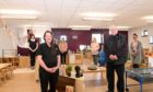 MACBI community manager Connie Strachan and Councillor Norman Smith with nursery staff Gillian Merchant, Sarah Adams, Angie Urquhart and Ashton McCouaig