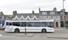 A bus in Inverurie. Aberdeenshire Council has announced it will be reducing or withdrawing a number of supported bus services.
