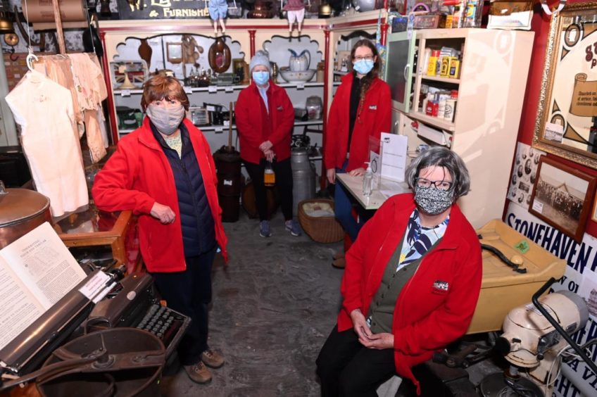 Pictured from left, Liz Ritchie, Cressida Coates, Louise Coates and Clare Thomas at the Tolbooth Museum. Picture: Darrell Benn.