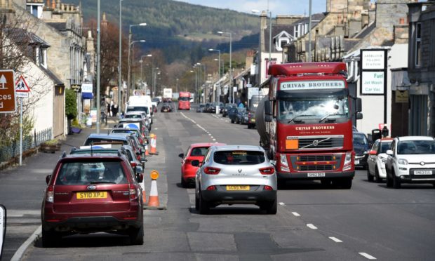 The High Street in Aberlour.