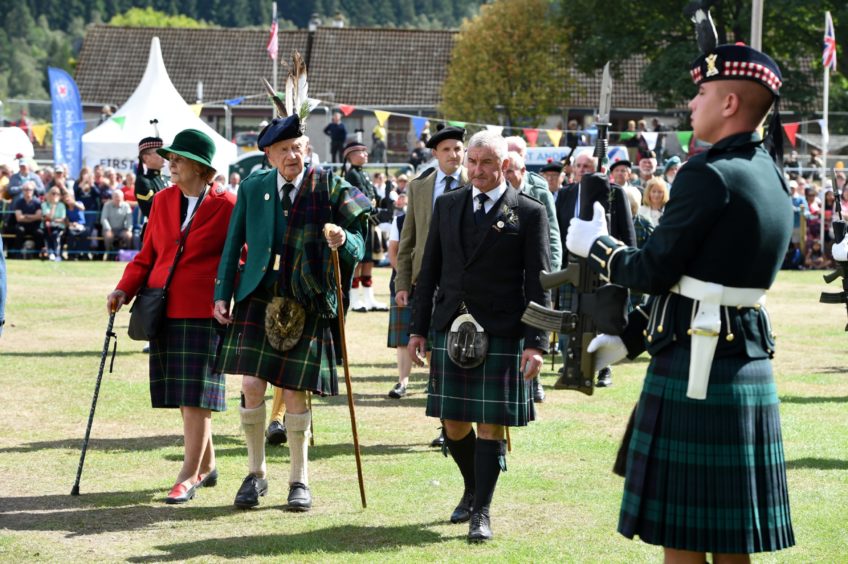 Captain Alwyne Farquharson arriving at the 2018 Ballater Highland Games.

Picture by KENNY ELRICK     09/08/2018