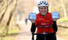 Neil Innes, founder of Ride the North. With cycling signs that will be erected across Aberdeenshire and Moray.

Picture by Scott Baxter    14/04/2021