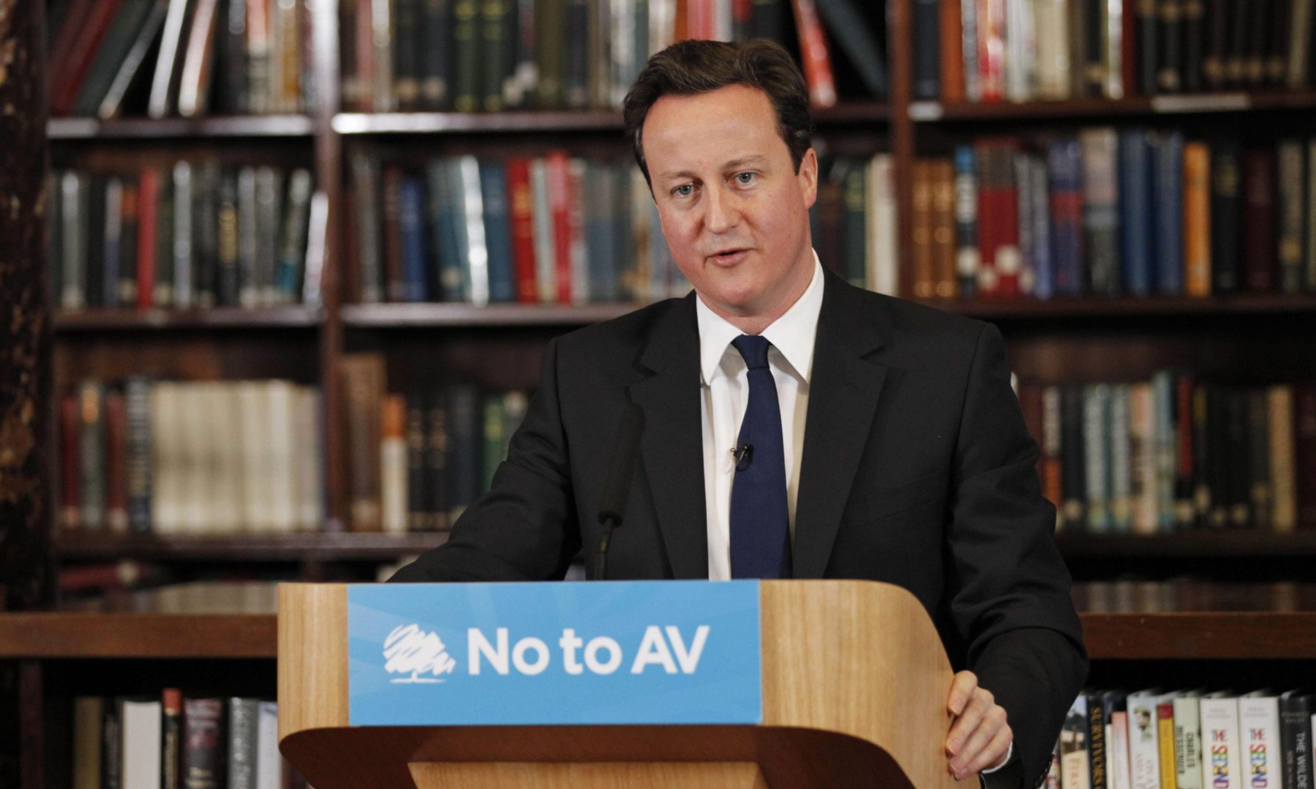 David Cameron at the lectern