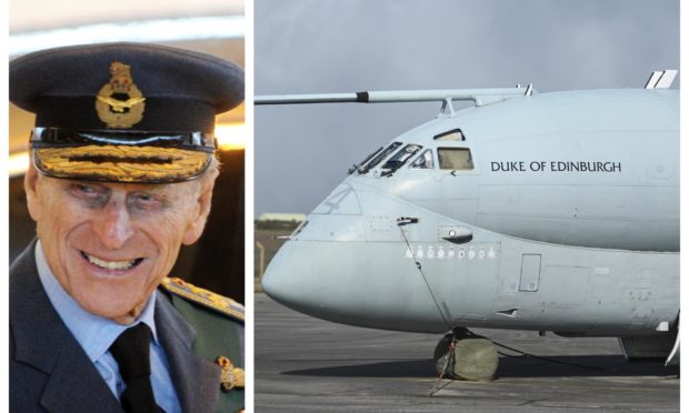 Prince Philip and the Nimrod at Kinloss that carries his name.