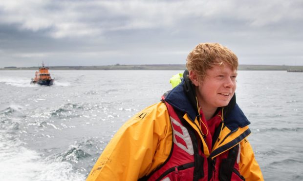 Ryan Davidson on a shout with the Thurso RNLI. Picture supplied by Karen Munro