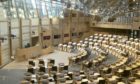 The Scottish Parliament debating chamber in Holyrood