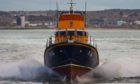 Aberdeen lifeboat Bon Accord, which was sent out to assist Peterhead in the shout. Picture by Mark Gray/RNLI Aberdeen