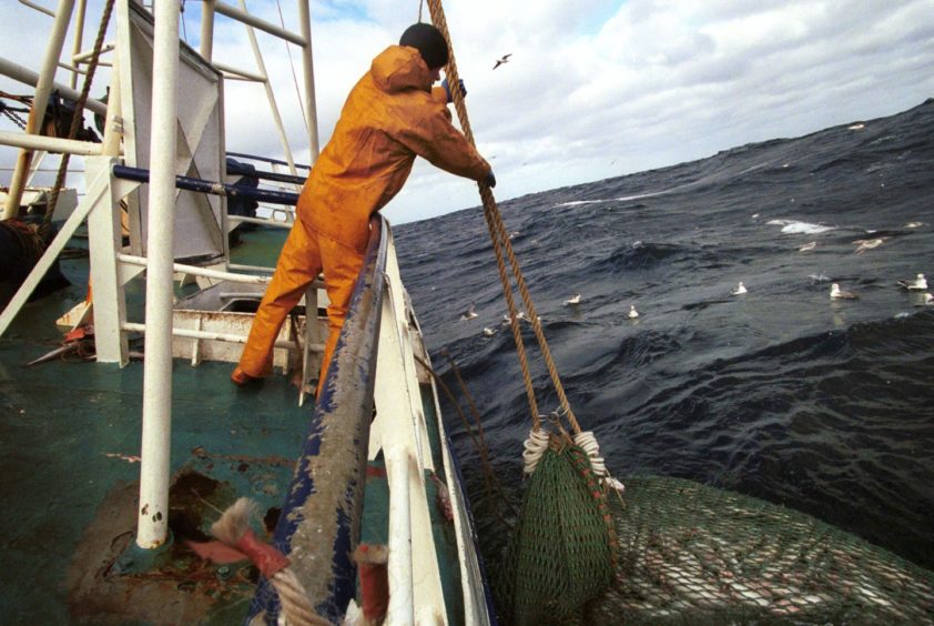North Sea fishing trawler.