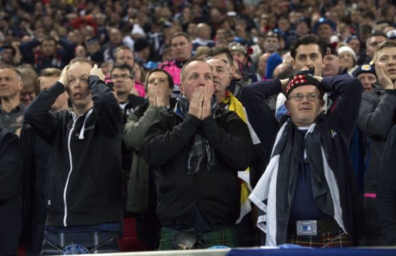 Scotland fans at Wembley in 2016