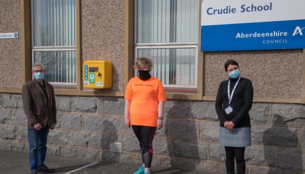 Local teen Olivia Rees and charity Keiran's Legacy have teamed up to secure a life-saving defibrillator for Crudie.