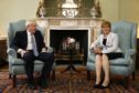 Boris Johnson and Nicola Sturgeon at Bute House in Edinburgh