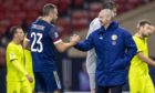 Scotland manager Steve Clarke (right) with Andy Considine.