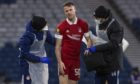 Marley Watkins got injured for Aberdeen playing against Celtic in the Scottish Cup semi-final.