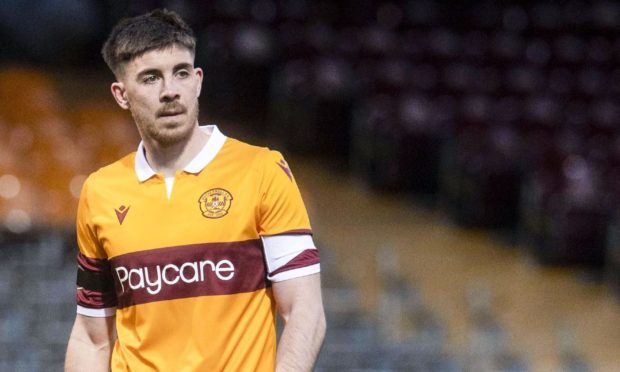 Motherwell's Declan Gallagher during a Scottish Cup tie against Greenock Morton at Fir Park.