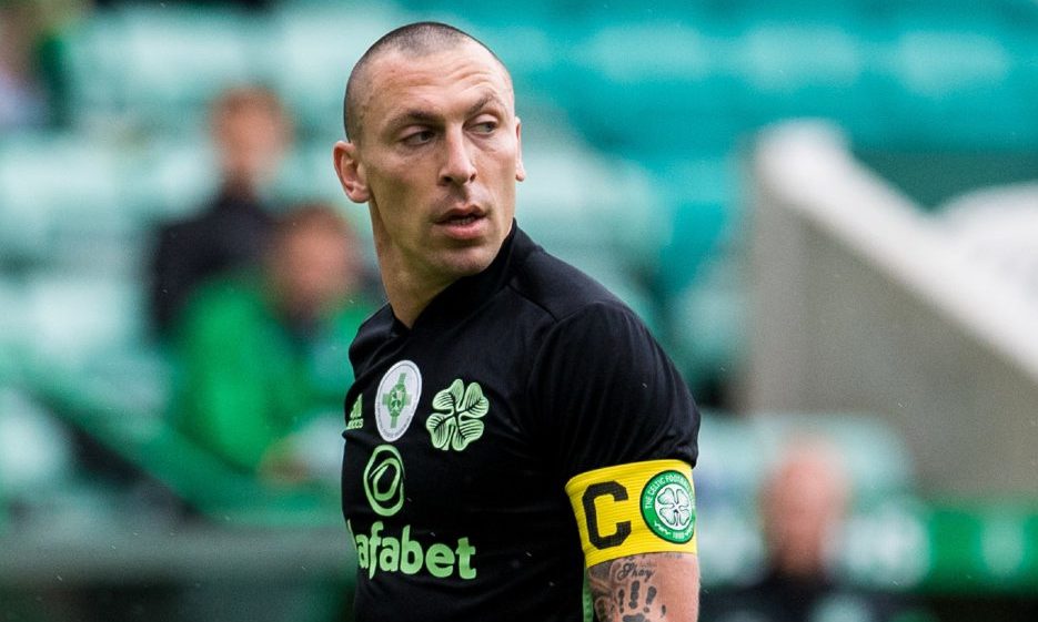 Scott Brown during the Scottish Premiership match between Hibs and Celtic.