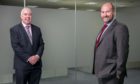 Angus McCuaig, managing partner at Hardie Caldwell (left) and Graeme Allan, chief executive at Anderson Anderson announce a merger of the two firms.