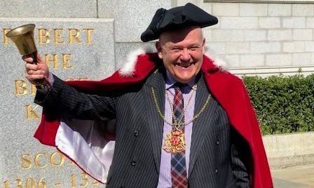 Barney Crockett outside Marischal College yesterday.