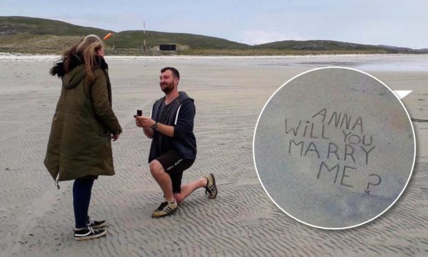 Jamie Forde used his love of aviation to plan and pull off the ultimate beach proposal from the skies.