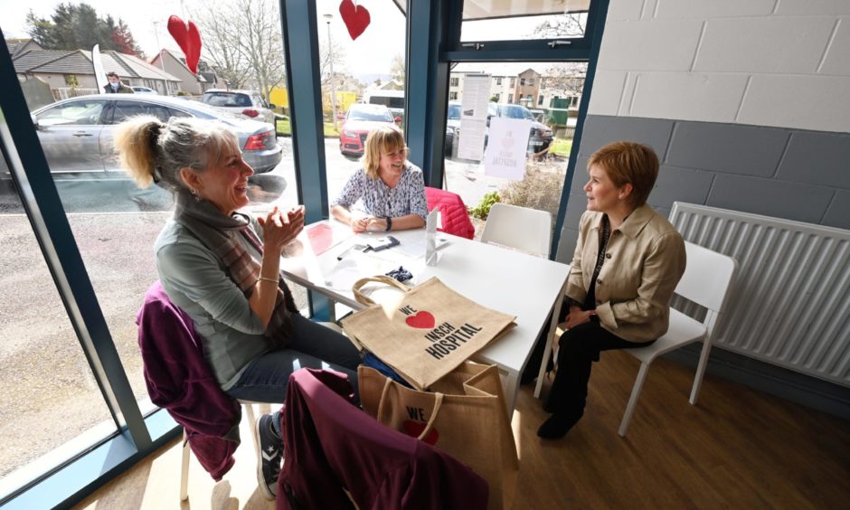 Nicola Sturgeon heard from Insch residents keen for Insch War Memorial Hospital when she visited the village this week