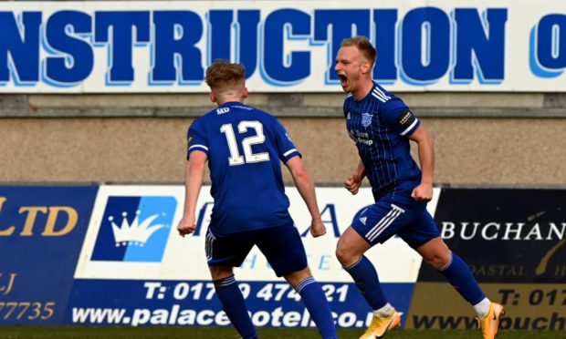 Jordon Brown, right, is staying with Peterhead