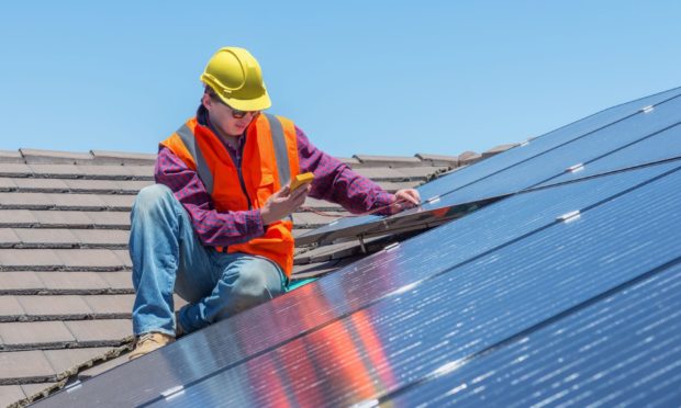 New solar panels are one of the upgrades planned in the Aberdeenshire housing improvement programme. Image: PA