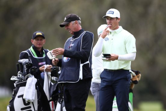 Scotland's Calum Hill and caddie Phil "Wobbly" Morbey.