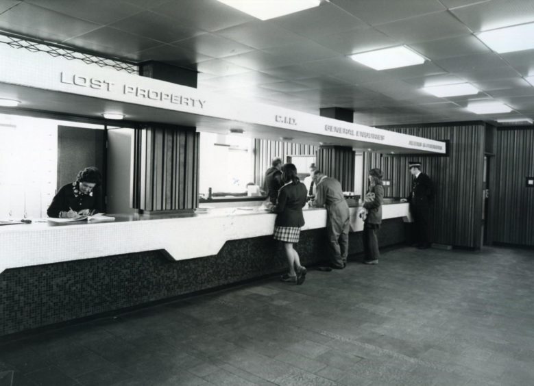 Through the years: The front desk at Queen Street HQ in the 1970s