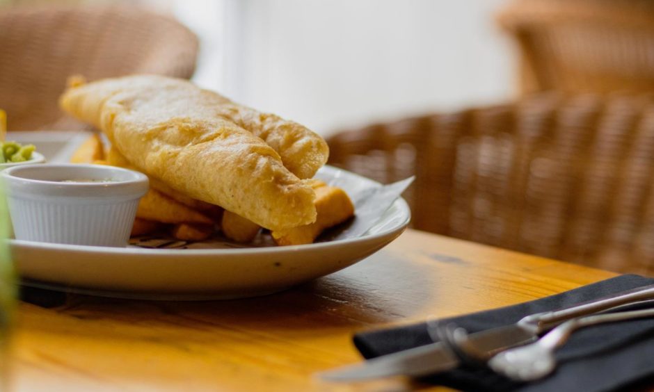 Gluten-free fish and chips from The White House restaurant.