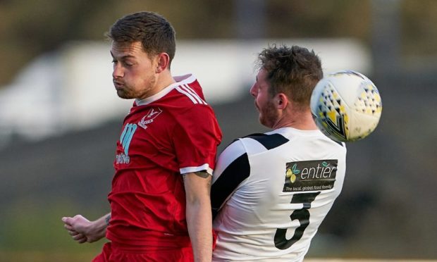 Colin Charlesworth in action for Lossiemouth.