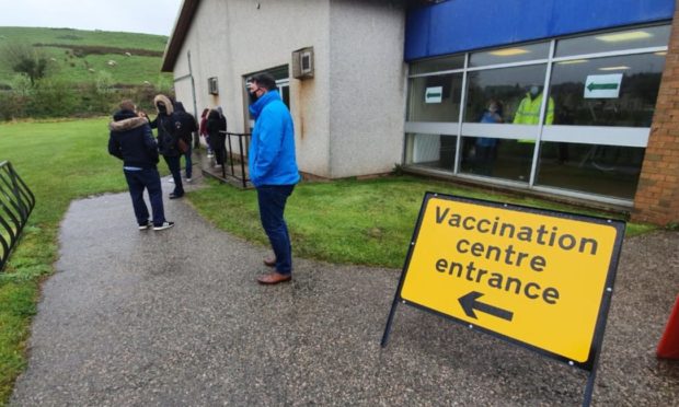 Stonehaven vaccination centre on 21.05.21