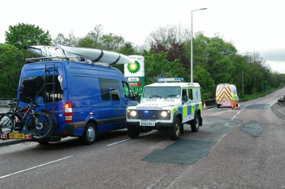 Police were called to the scene at around 5.30pm.