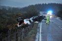 Crashed cars on the A82. Picture by Anthony Macmillan