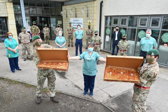 Captain Terry Twining has delivered pizzas to NHS staff for 52 weeks