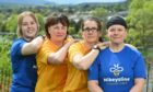 Prisoner custody officers Kailey Macwilliam, Fiona Clark, Martine Bushell and Andrea Stewart are donning their running shoes in aid of Highland Hospice and Mikeysline