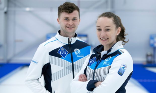 Bruce Mouat and Jen Dodds who will represent Scotland at the World Mixed Doubles Curling Championships at Curl Aberdeen