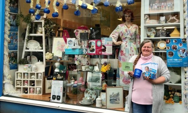 Jennie McMaster, manager of Mary's Meals shop in Oban.