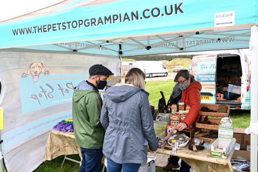 CR0028341
Food and Drink - Chapelton farmers' market at Burgess Park, Chapelton, Aberdeenshire.
Picture of The Petstopgrampian stall.

Picture by Kenny Elrick     23//2021