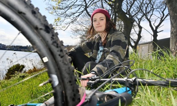 Sports fanatic Rachel Bennet, pictured near the River Dee, Aberdeen, has been blogging her recovery story after suffering two herniated discs.