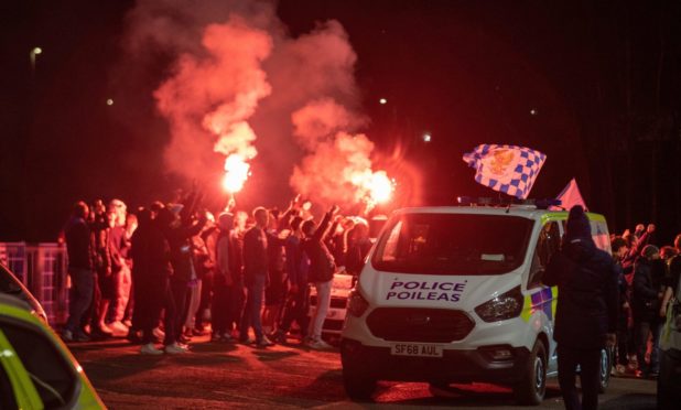 Police have called on fans to maintain social distancing and be aware of the dangers of using pyrotechnics.