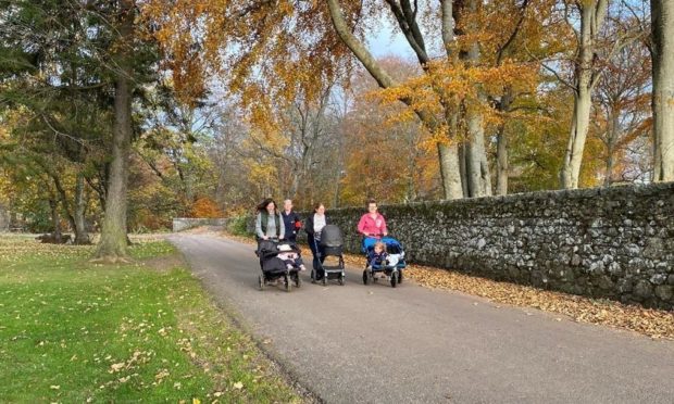Participants heading out on a Buggy Walk